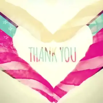 Animated GIF: Hands making a heart over an American flag, 'To every United States veteran THANK YOU for your service! I am grateful!', butterfly logo.